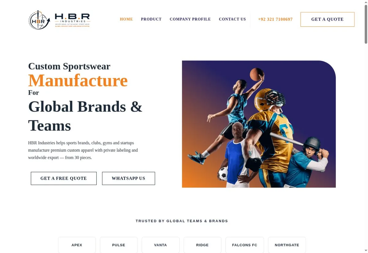 Awwal Productions portfolio cover for HBR INDUSTRIES